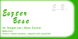 eszter bese business card